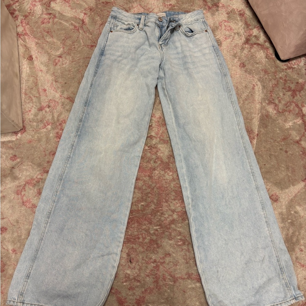 PacSun Blue Flare Wide Leg Jeans lowrise